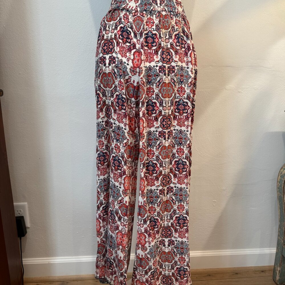 Joie Silk Boho Wide Leg Pull On Pants Size Small